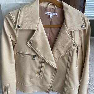 Elizabeth and James Cream Leather Jacket